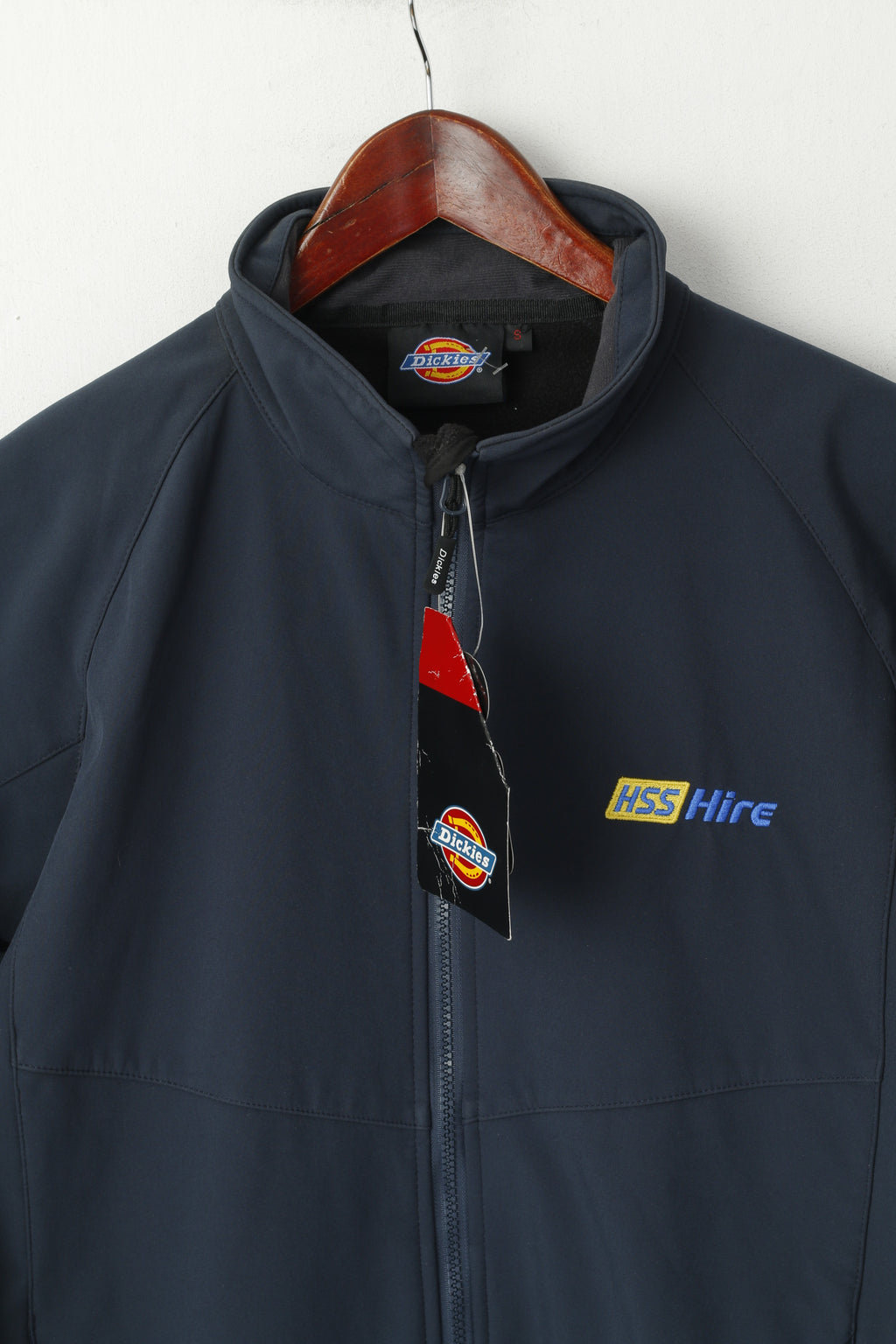 New Dickies Men S Jacket Navy Workwear Softshell Full Zipper Hss Hire Zip Up Top