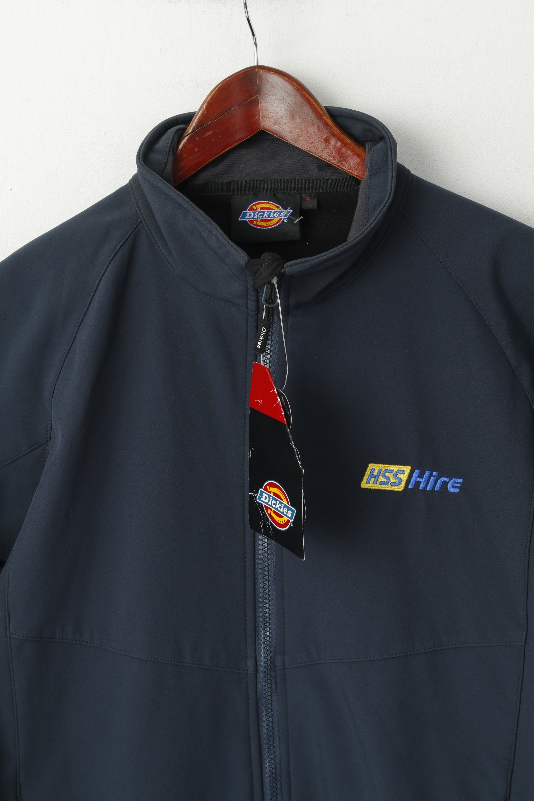 New Dickies Men S Jacket Navy Workwear Softshell Full Zipper Hss Hire Zip Up Top