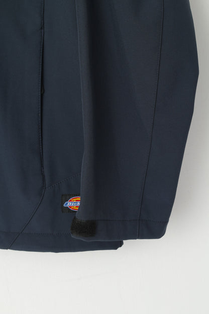 Nuova giacca da uomo Dickies Navy Abbigliamento da lavoro Softshell Cerniera intera Hss Hire Zip Up Top