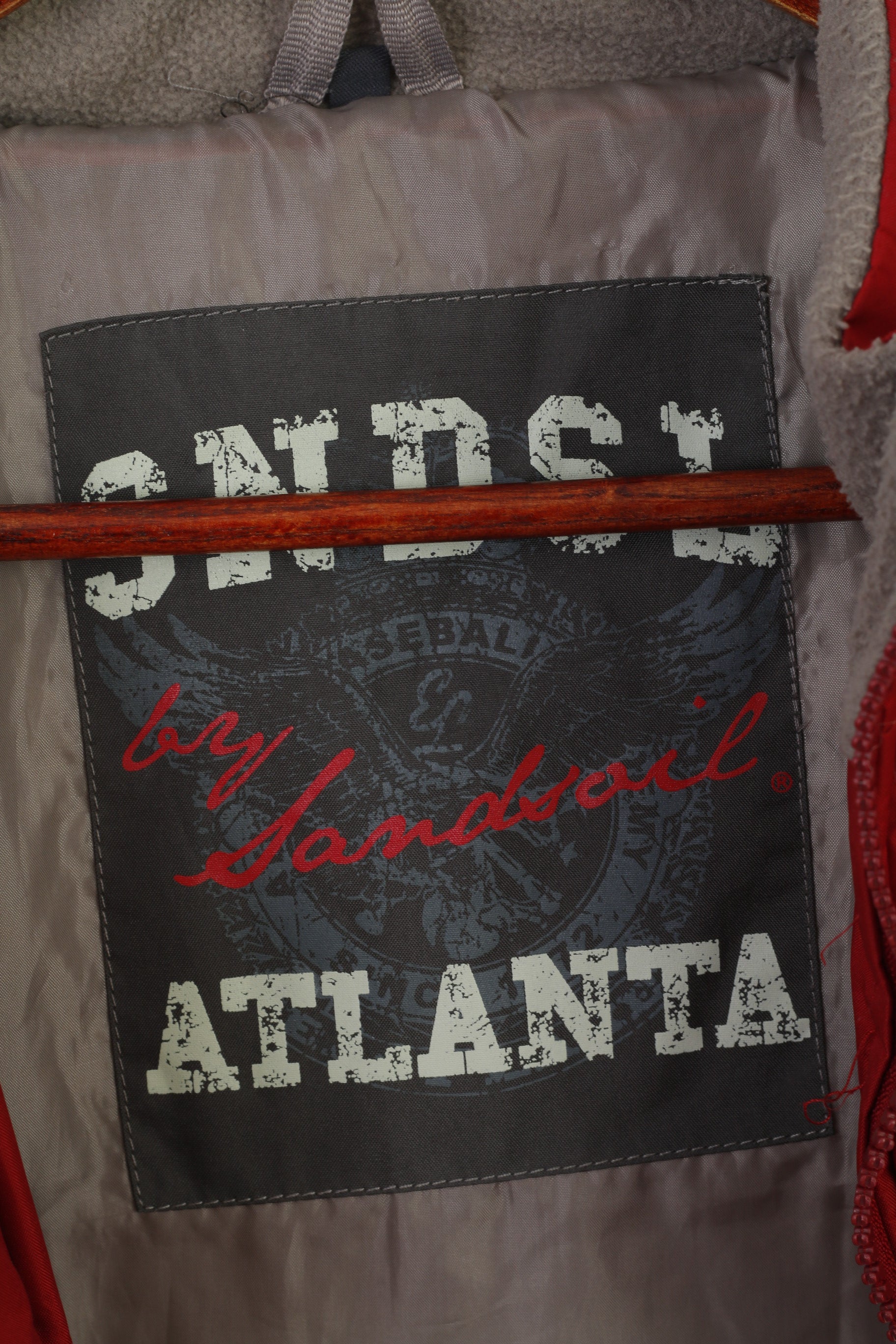 Sndsl Atlanta Youth 176 16 Age Veste Marron Rembourré Baseball Major Leahue Top