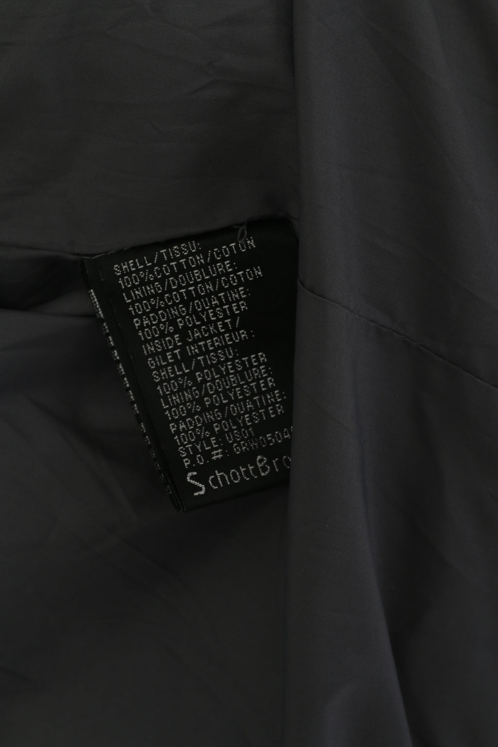 Schott NYC Veste XL pour homme en coton kaki avec équipement militaire rembourré 2 en 1 avec fermeture éclair complète