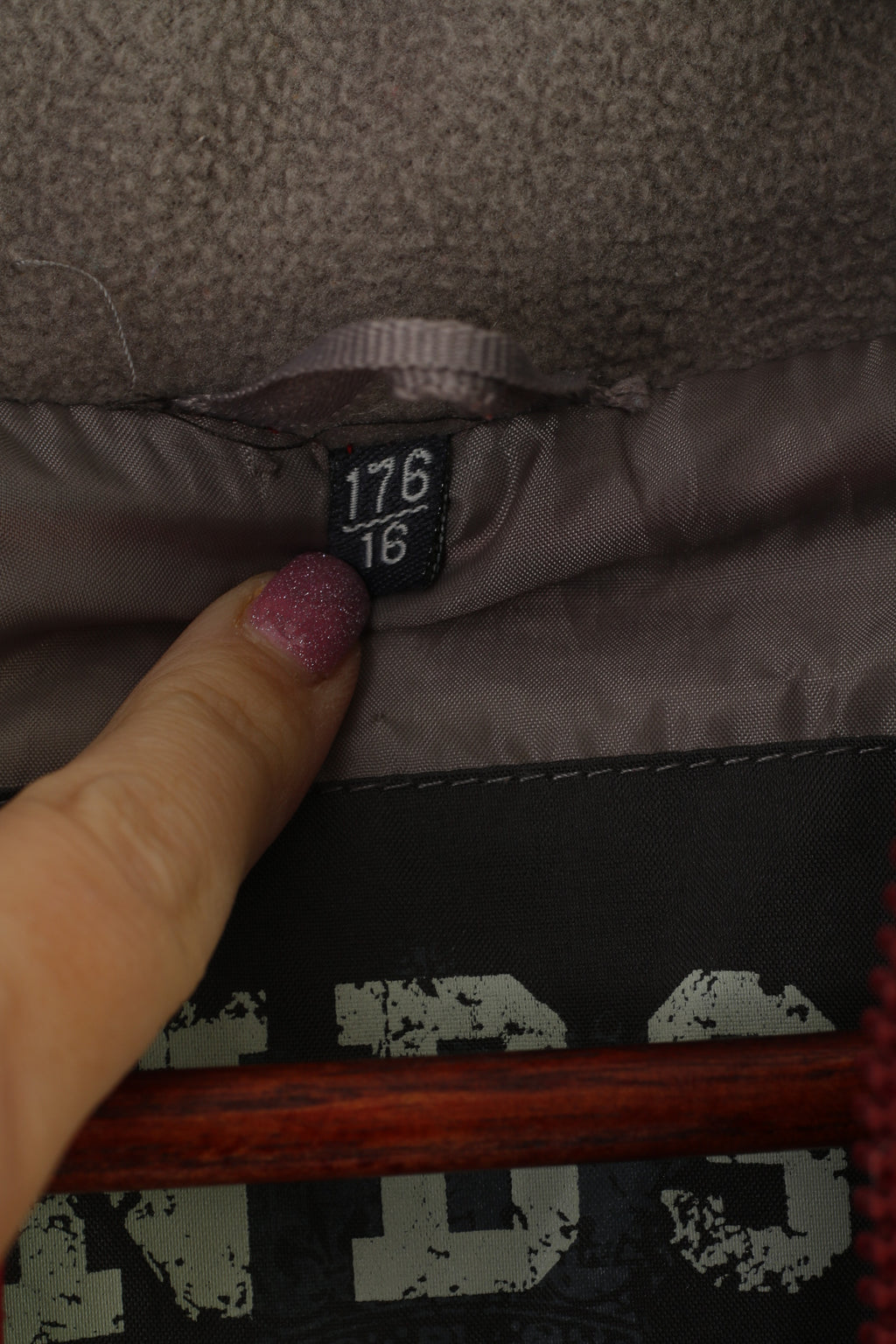 Sndsl Atlanta Youth 176 16 Age Jacket Maroon Padded Basebal Major Leahue Top