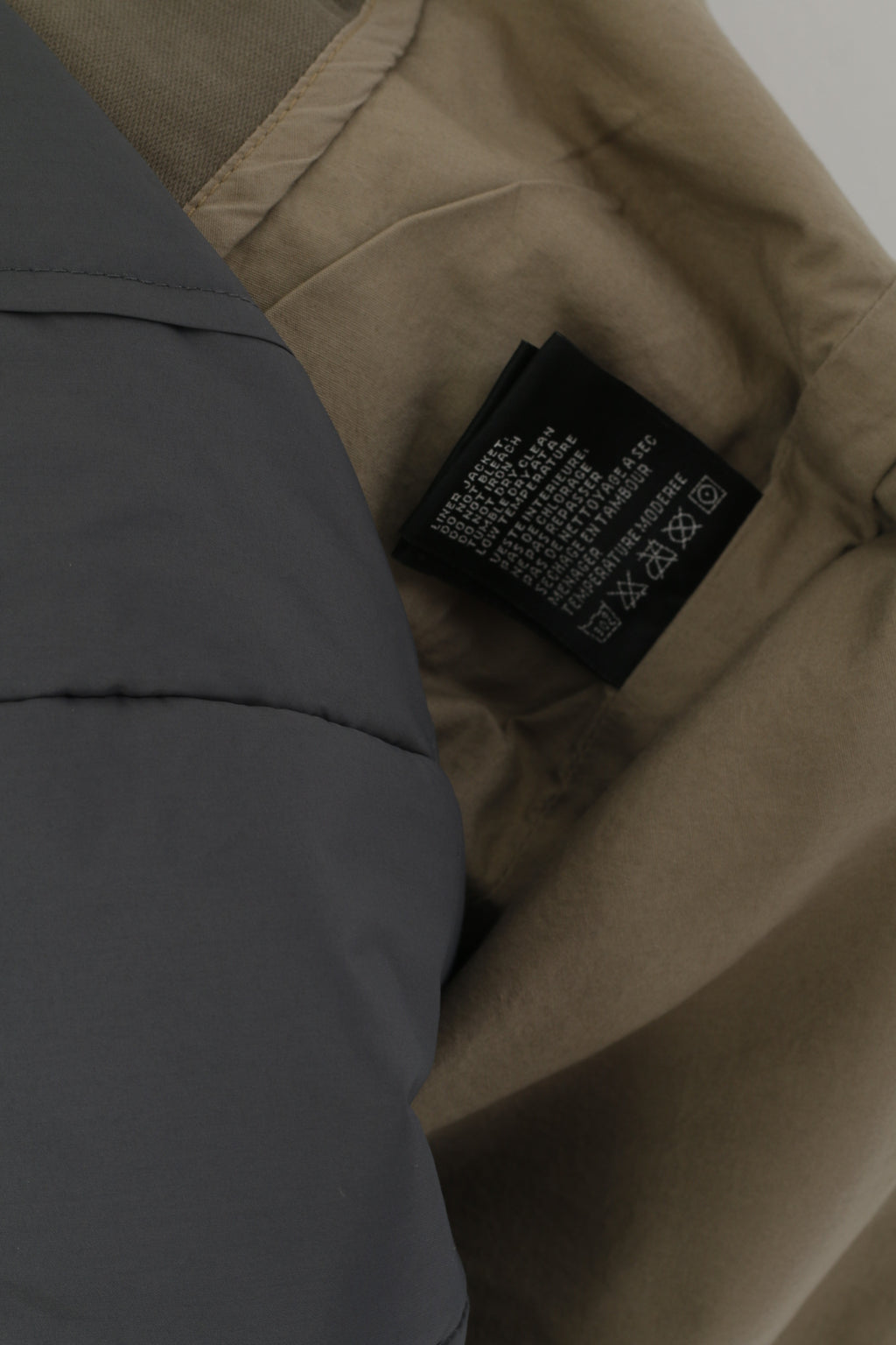 Schott NYC Veste XL pour homme en coton kaki avec équipement militaire rembourré 2 en 1 avec fermeture éclair complète