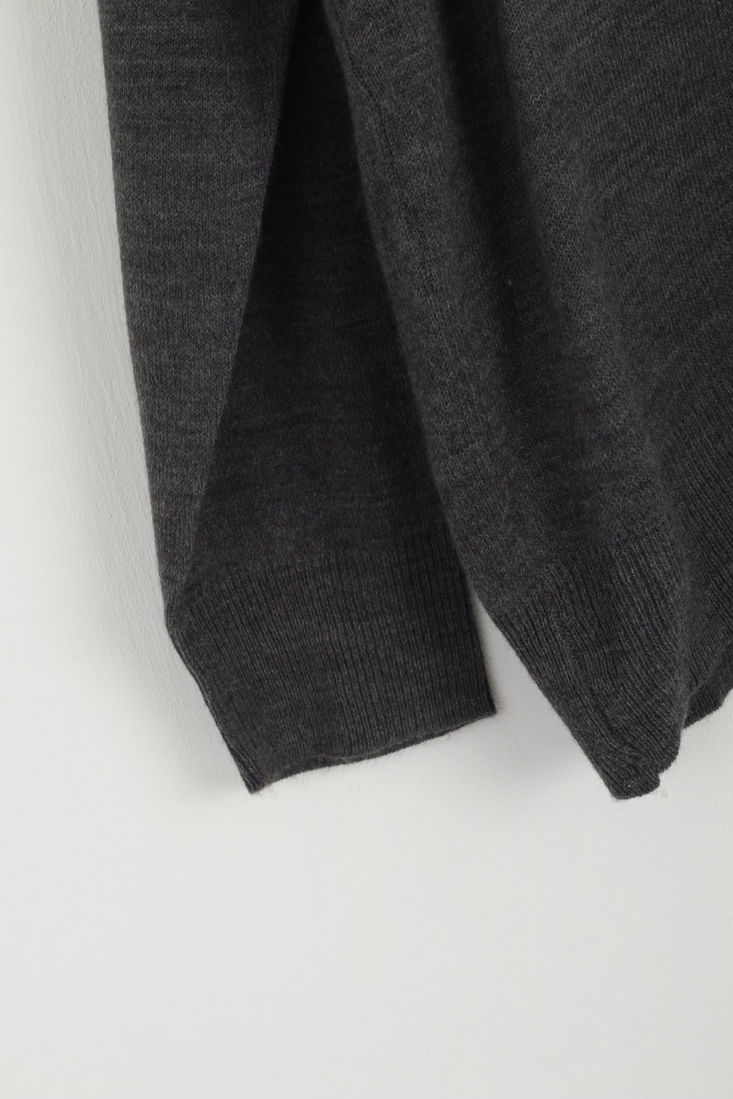 Pierre Cardin Men M Jumper Grey V Neck Collared Elegant Acrylic Light Sweater