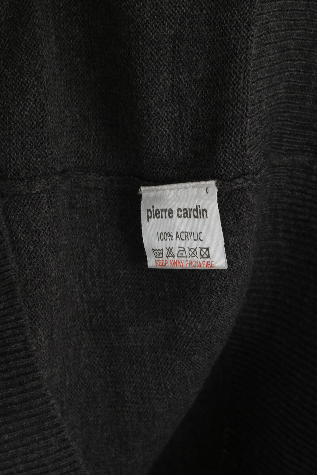 Pierre Cardin Uomo M Maglione Grigio Scollo a V Colletto Elegante Maglione Acrilico Leggero