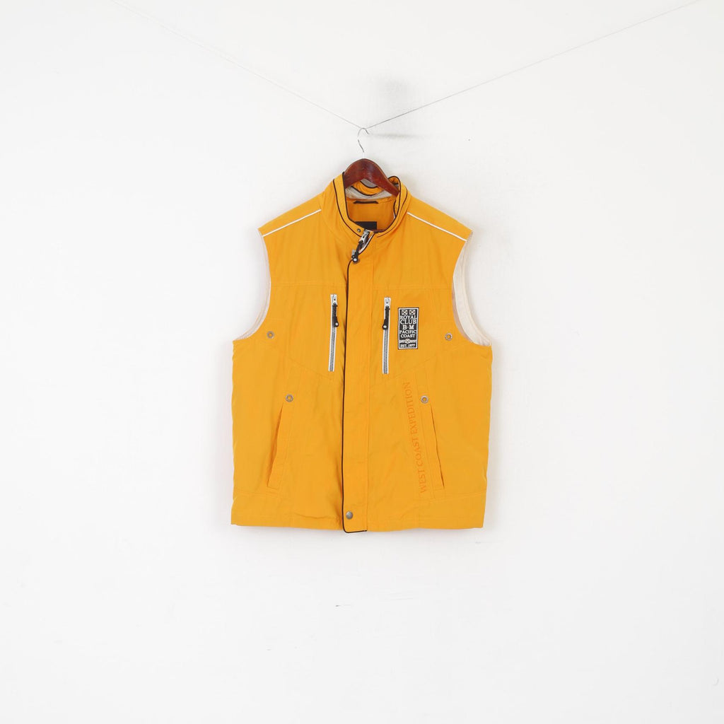 Bonita Men L Vest Yellow Royal Yacht Club Regatta Zip Up Reflective Waistcoat