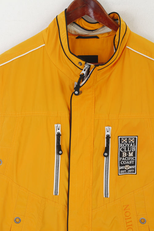 Bonita Men L Vest Jaune Royal Yacht Club Regatta Gilet réfléchissant zippé