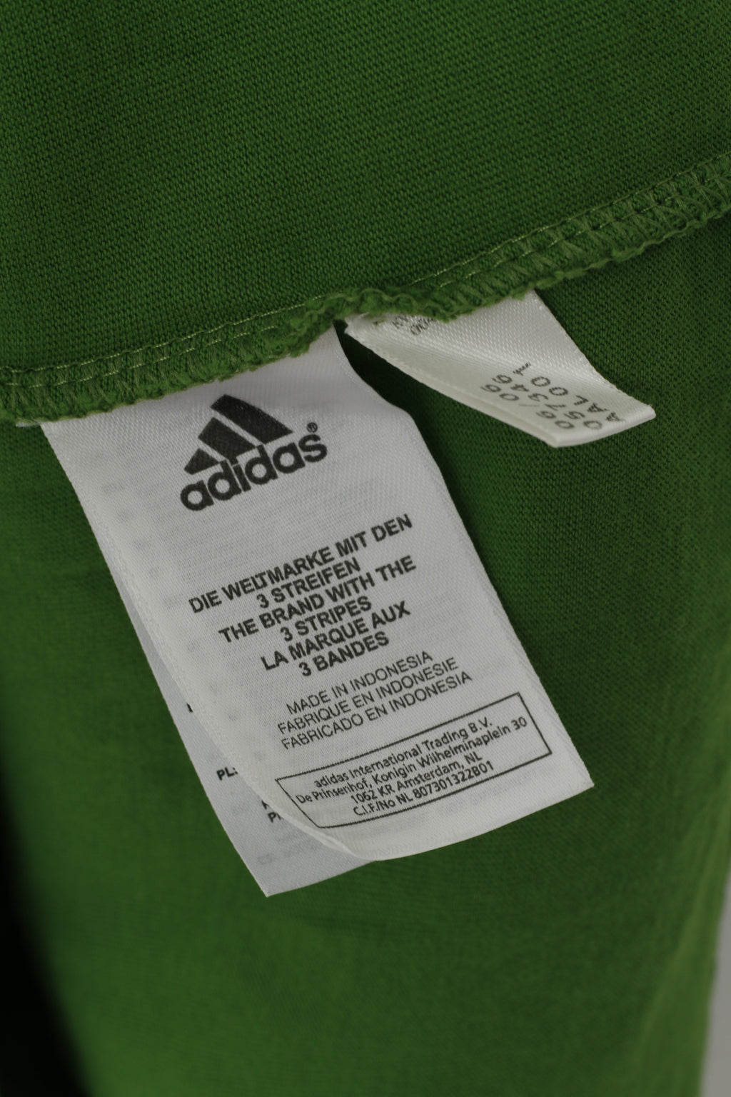 Adidas Men S Shirt Green Cotton Emroidered Logo Crew Neck Sport Traning Top