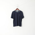 Original Penguin Mens L Shirt Navy Cotton Logo Stretch Plain Crew Neck Top