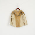 Rita Bzu Fani Femme L Veste Beige Moda Italia vintage Bomber Boutonné Haut Doré