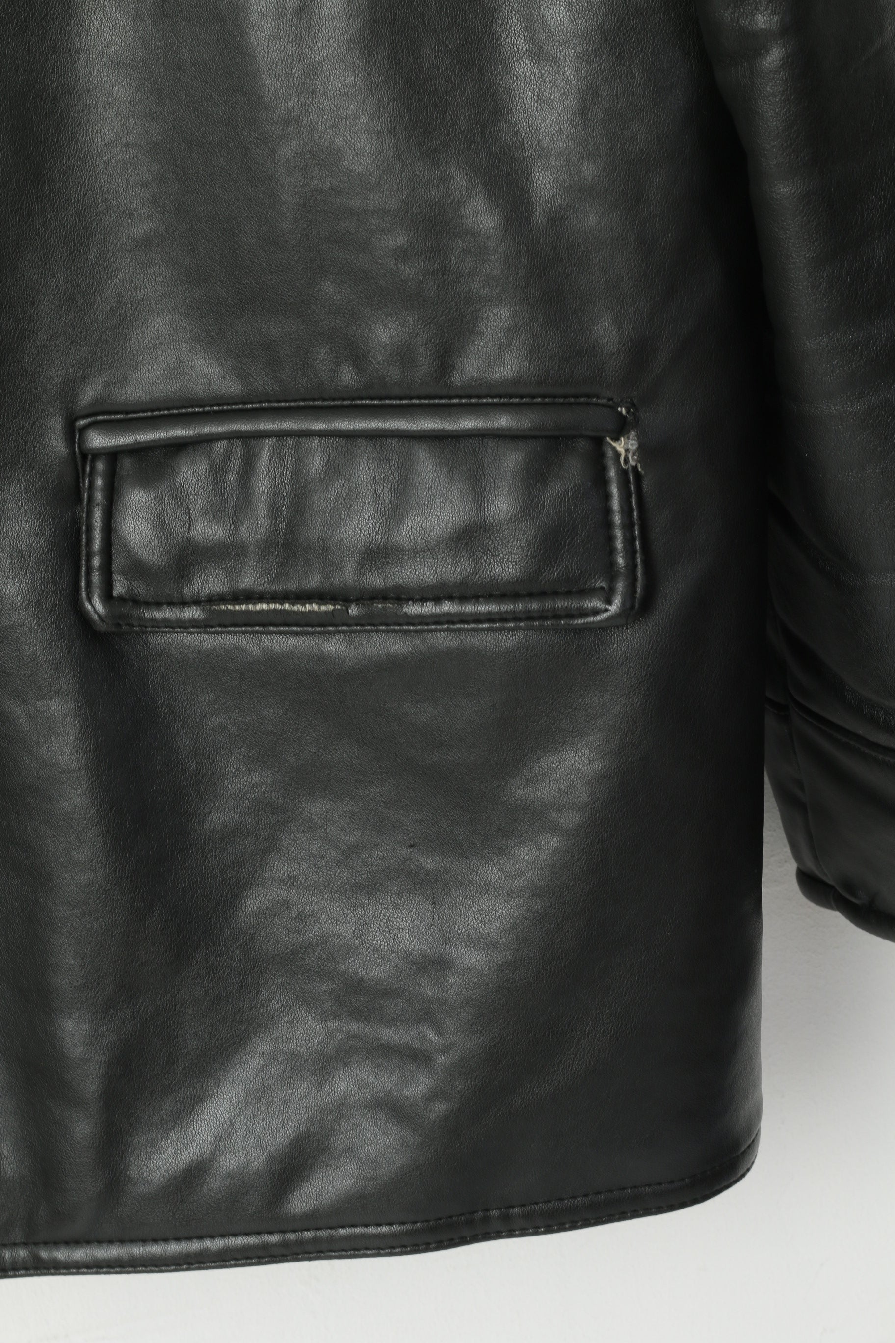 GV Emporio Men L Jacket Black Hand Made In Italy Soft Buttoned Casual Top