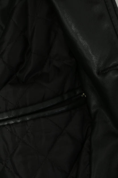 GV Emporio Men L Jacket Noir Fabriqué à la main en Italie Haut décontracté boutonné doux