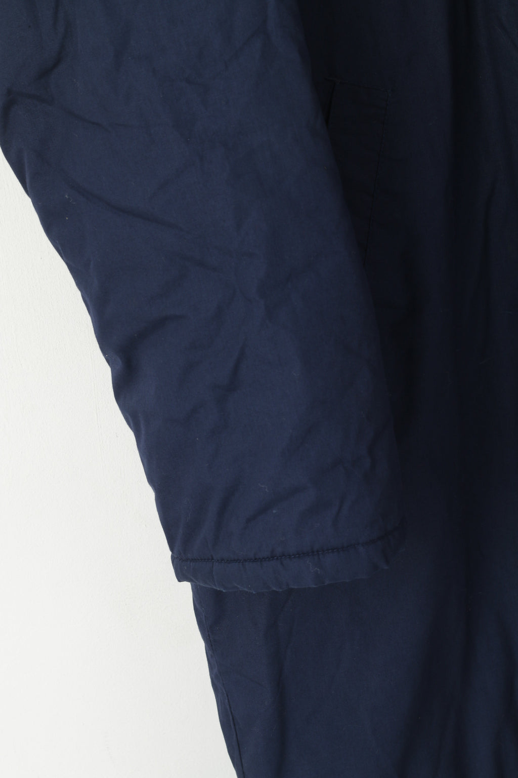 Umbro Men XL Coat Navy Vintage Oversize Full Zipper Light Padded Outdoot