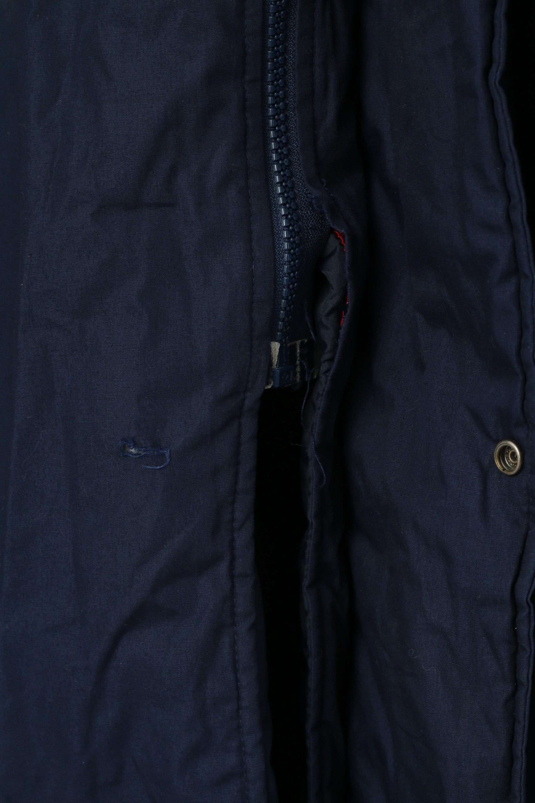 Umbro Men XL Coat Navy Vintage Oversize Full Zipper Light Padded Outdoot