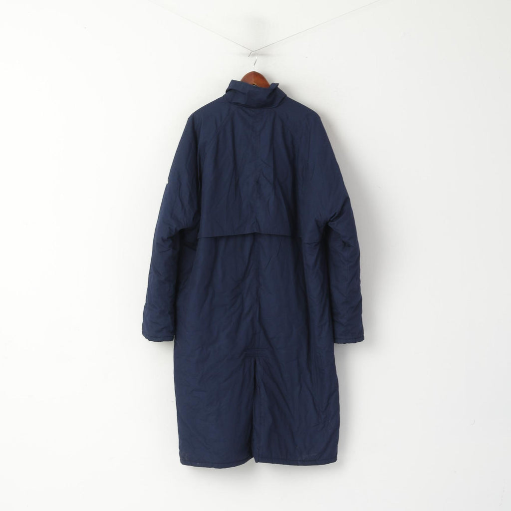 Umbro Men XL Coat Navy Vintage Oversize Full Zipper Light Padded Outdoot