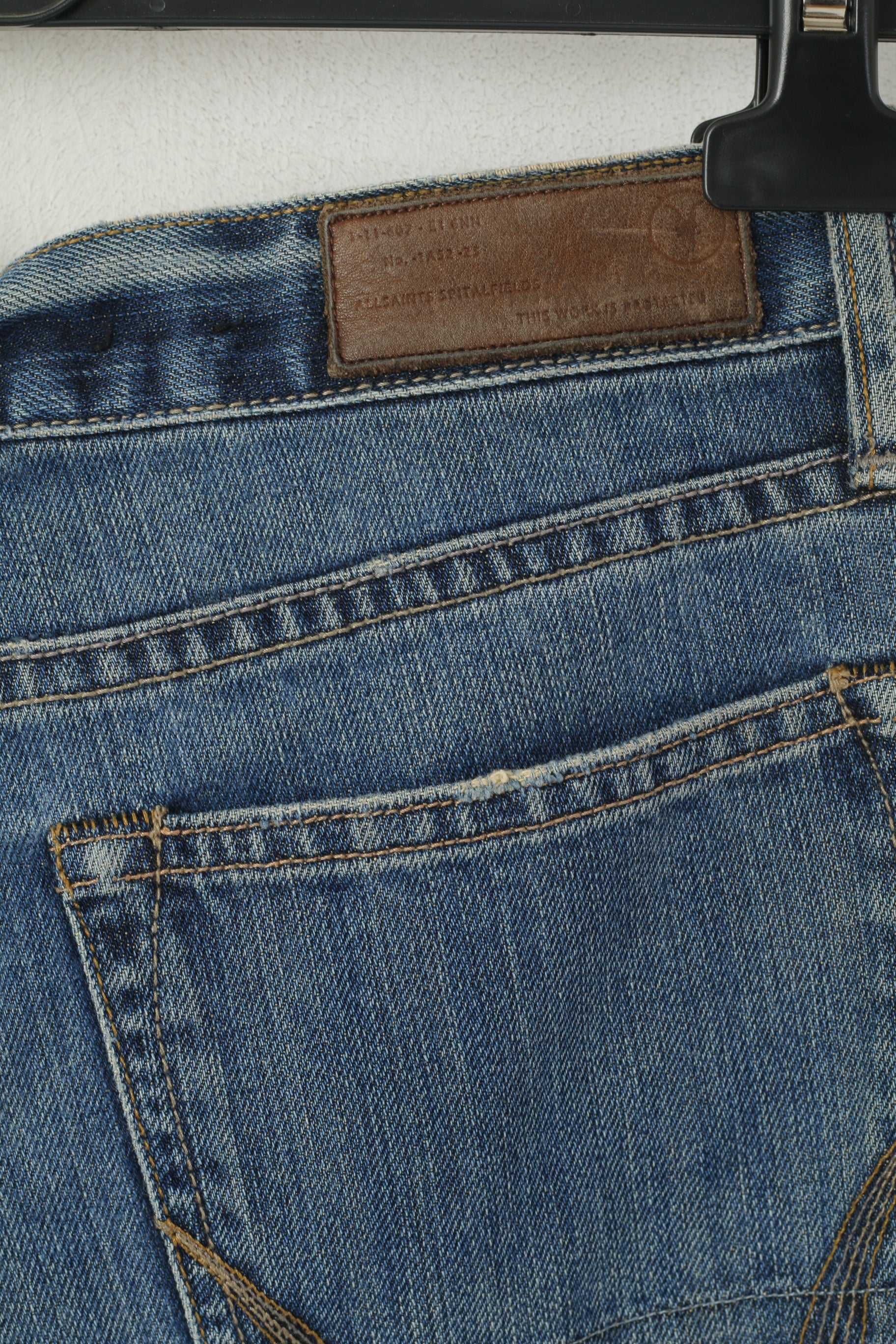 Allsaints Femme 30 Pantalon Jeans Navy Denim La Harley Pantalon Droit Classique