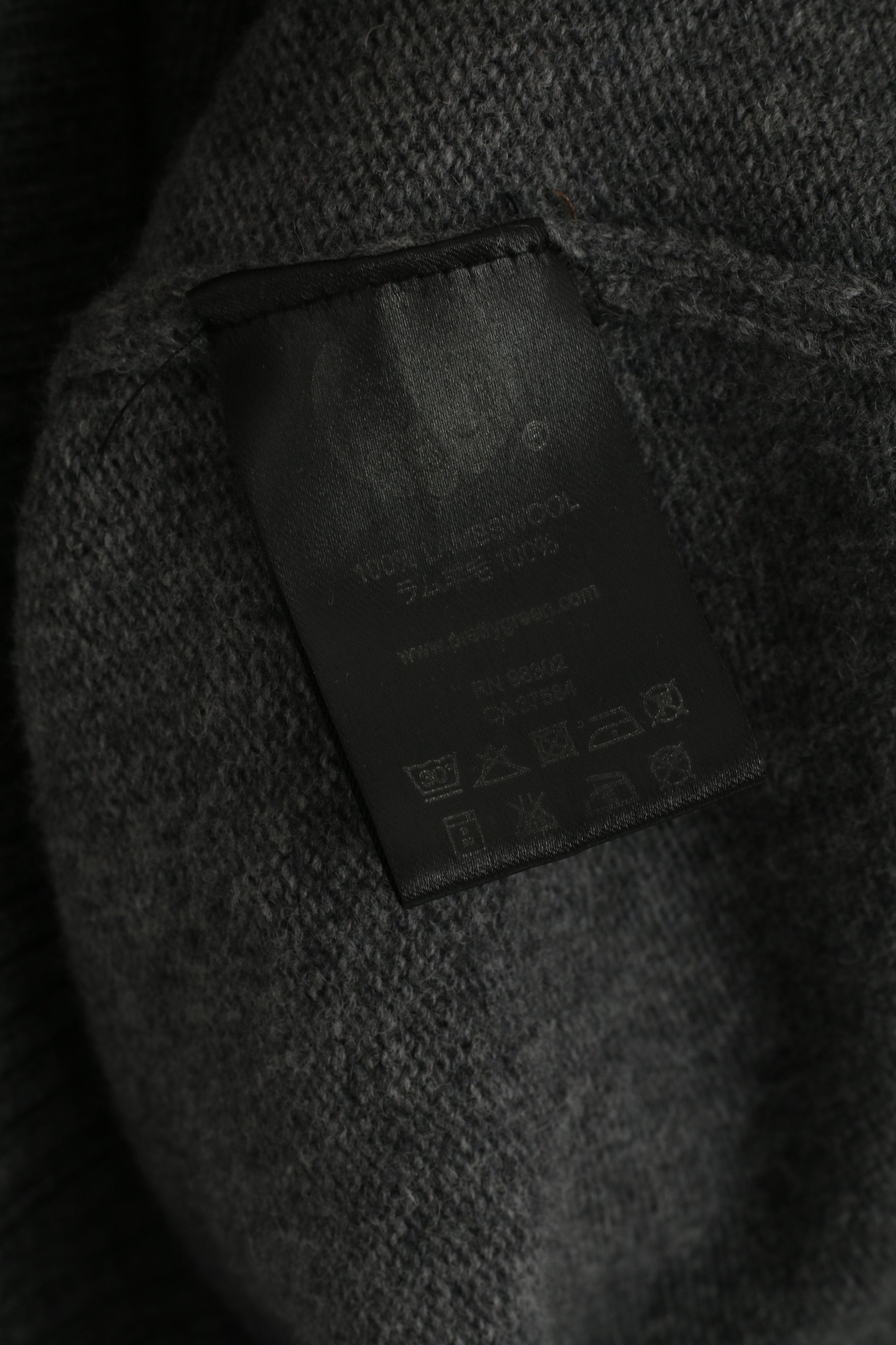 Pretty Green Men XS Jumper Grey Lambswool V Neck Classic Light Sweater