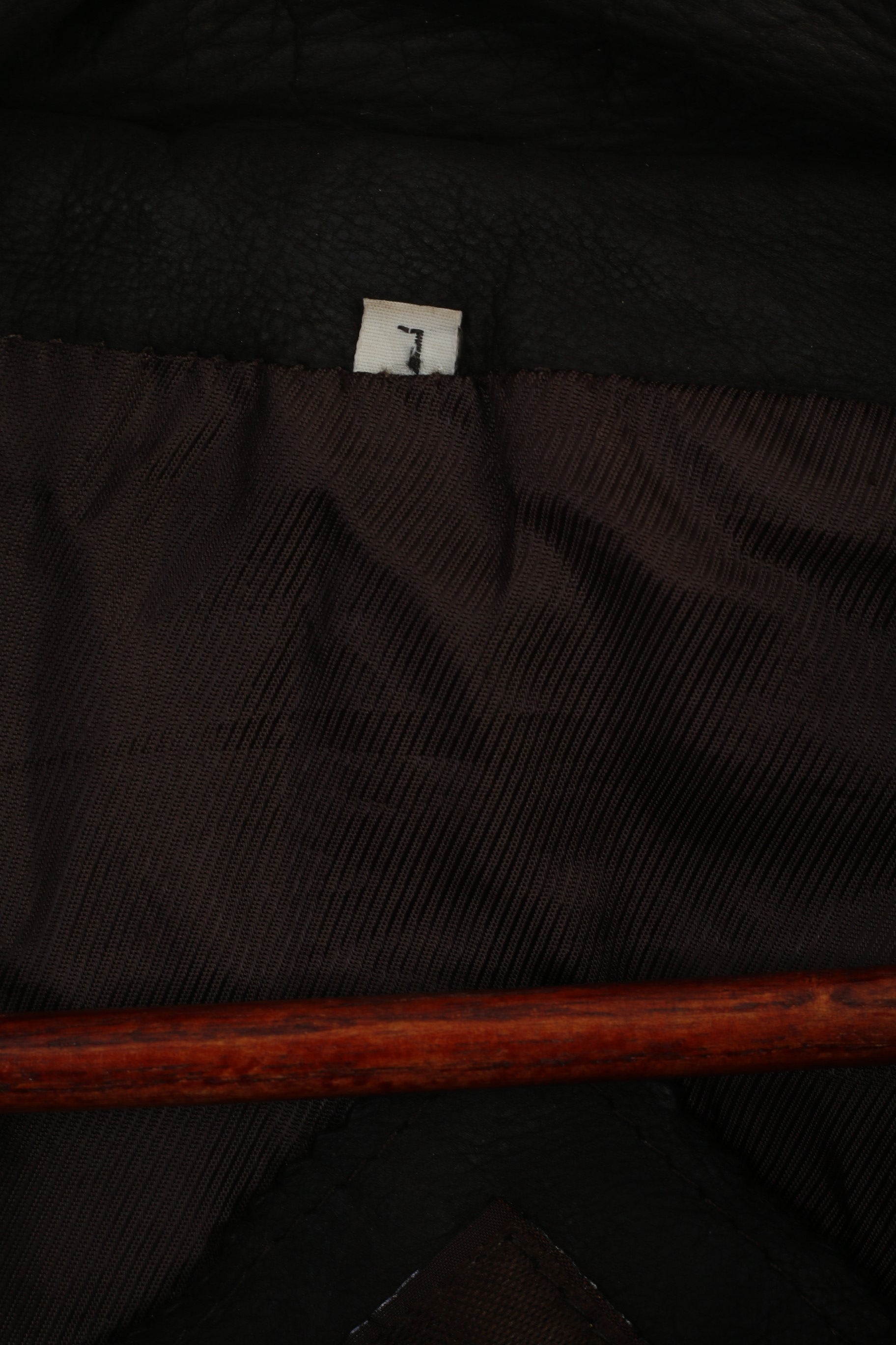 Clinton Pelle Uomo L Giacca in Pelle Marrone Vintage Made in Italy Western Top