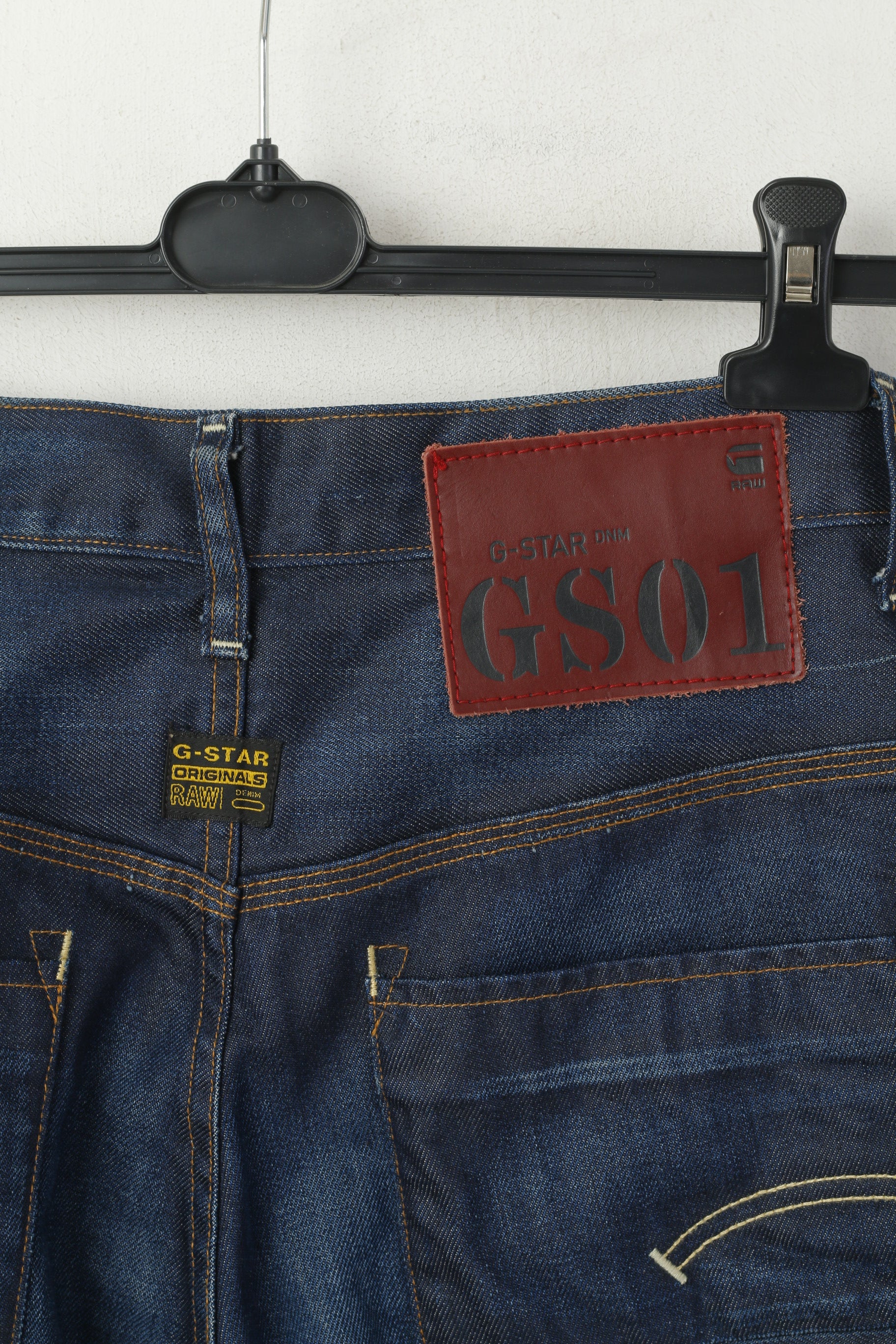 G Star Raw Men 30 Jeans Pantalon Pantalon Droit En Denim De Coton Bleu Marine Taille Haute