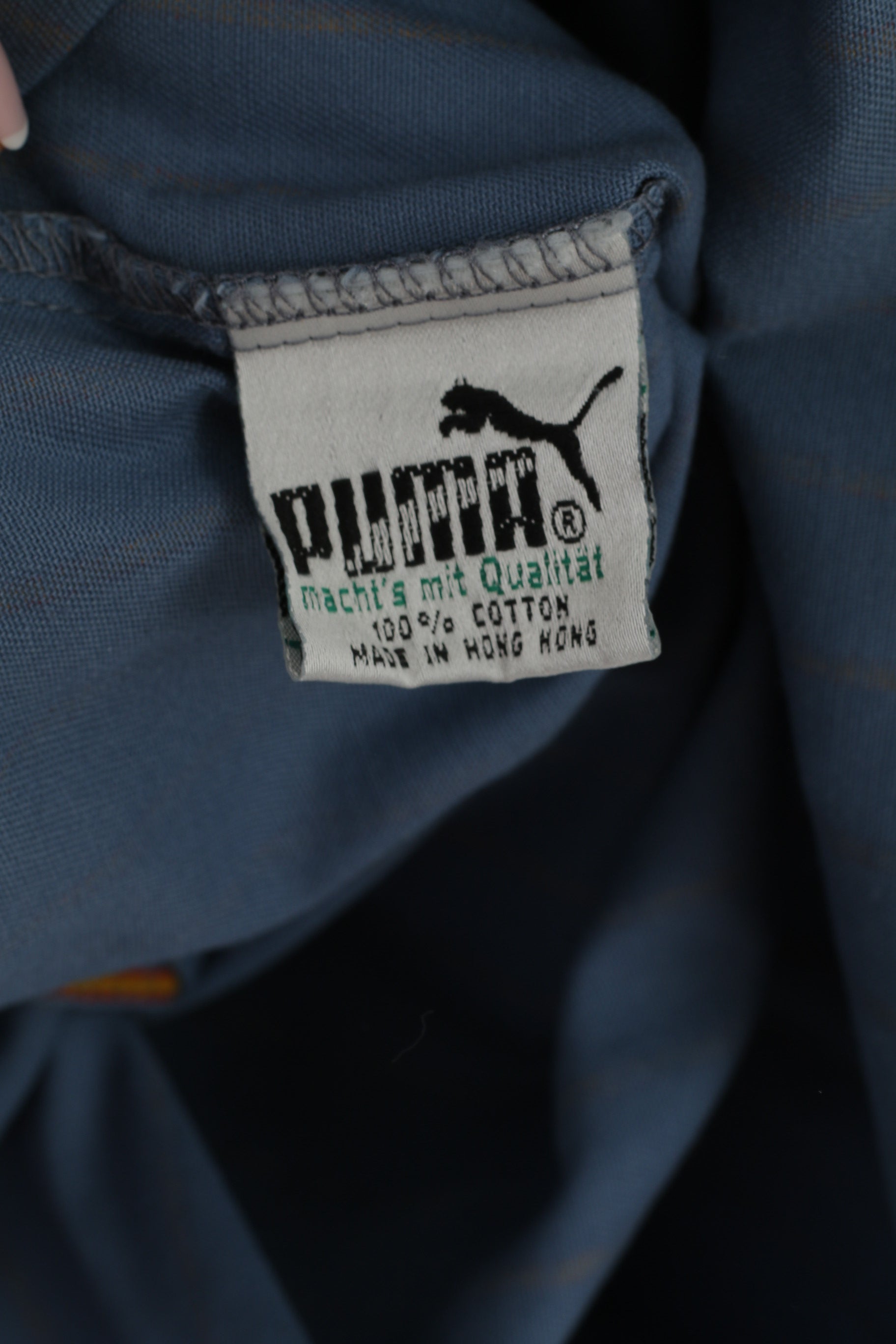 Puma Men S Casual Shirt Blue Striped Vintage Sport 90s Long Sleeve Emroidered Top