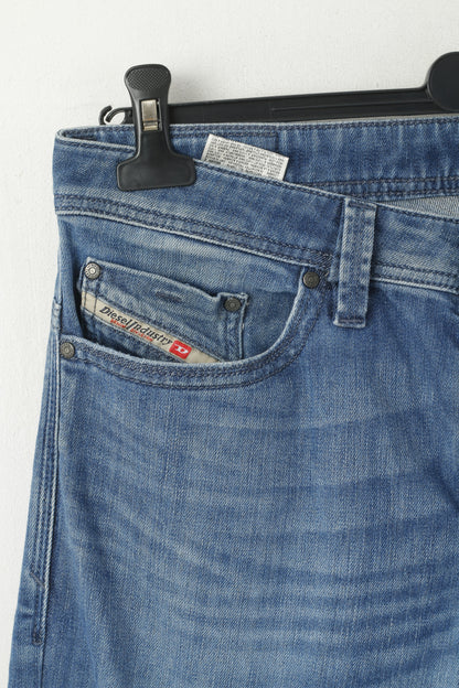 Diesel Men 32 Jeans Trousers Navy Cotton Thanaz Slim Skinny Wash Pants