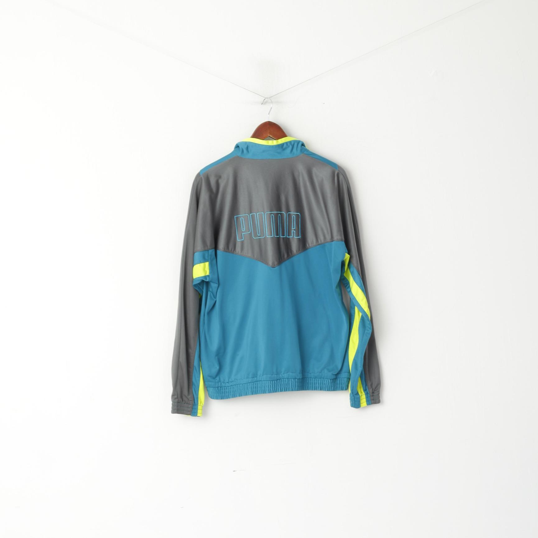 Puma International Uomo 38 S Felpa Turchese Francia Vintage Zip Up Tuta Top