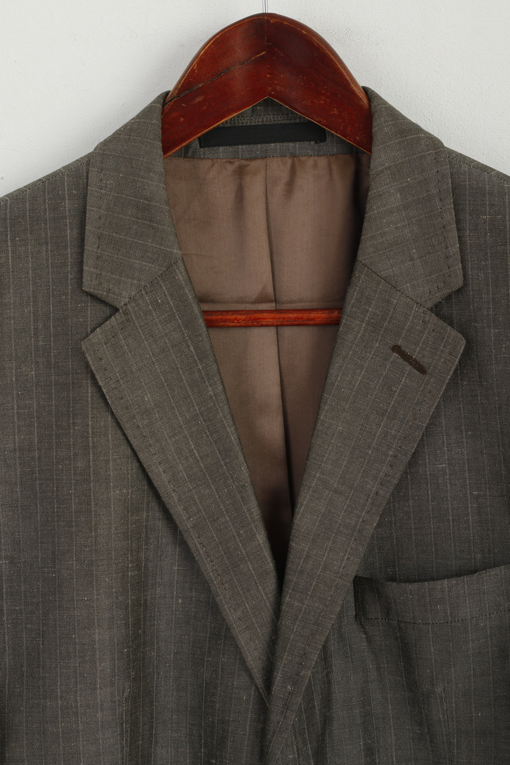 Studio Jeff Banks Uomo 50 40 Blazer Giacca monopetto in misto lana grigia