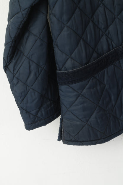 Buffet Lozio Milano Men M Jacket Navy Vintage Quilted Detachable Sleeves Top