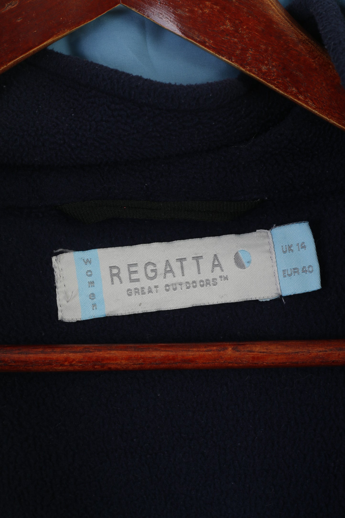 Regatta Women 14 40 Jacket Navy Outdoor 2in1 Full Zipper Paded Removable Flecce Top