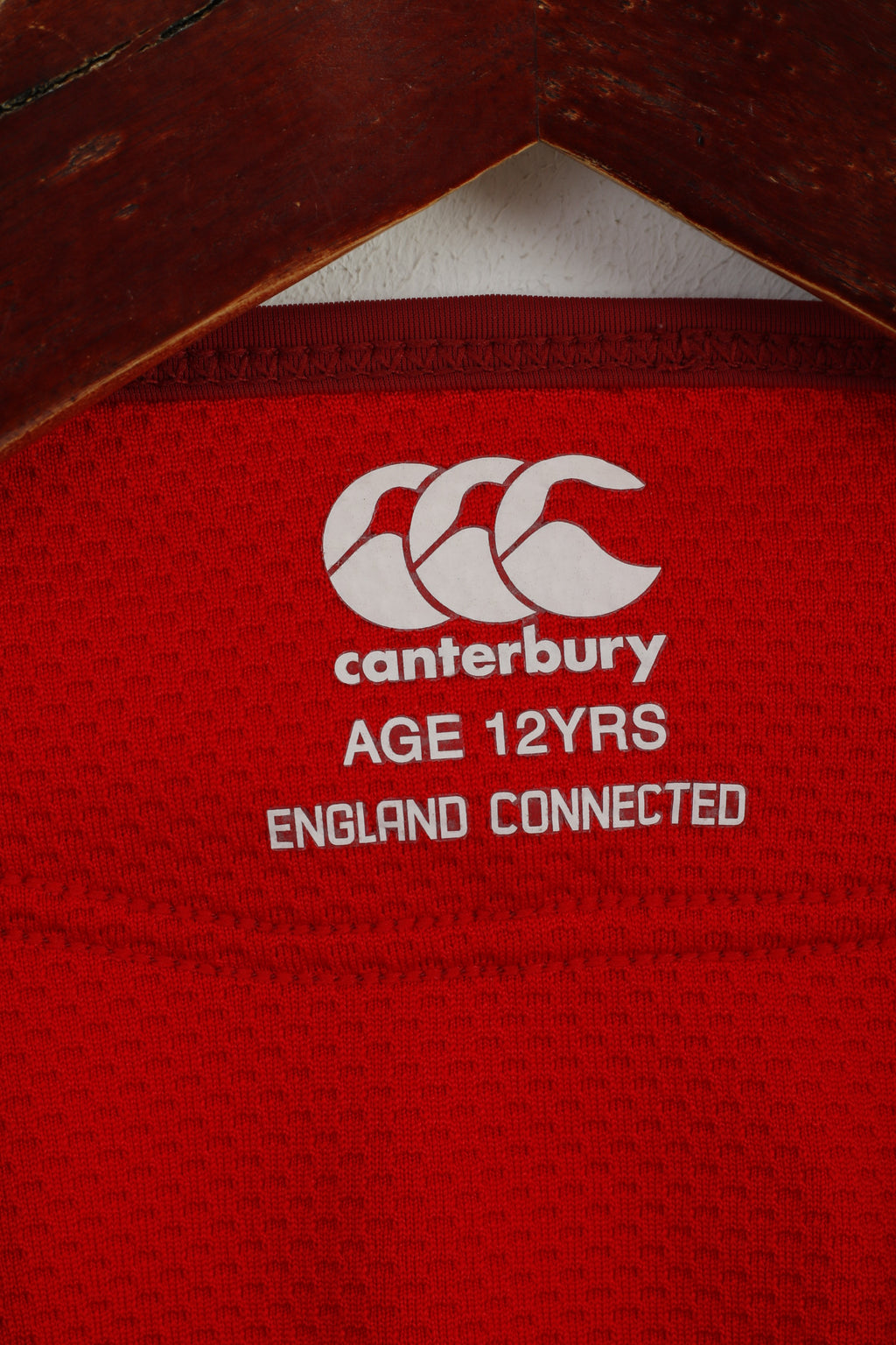 Canterbury Boys 12 Age Shirt Red Rugby O2 England Licensed Jersey Top