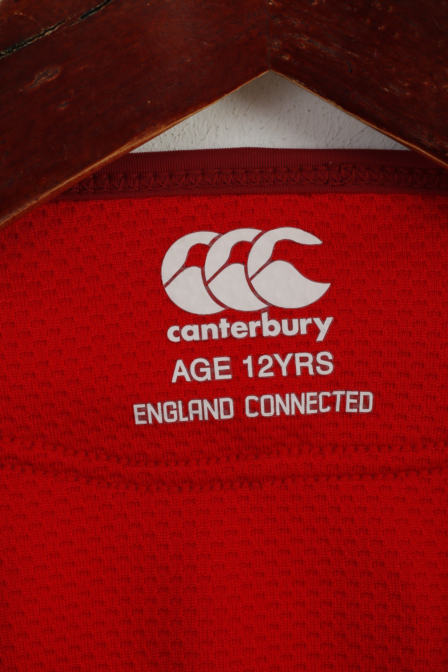 Canterbury Boys 12 Age Shirt Red Rugby O2 England Licensed Jersey Top