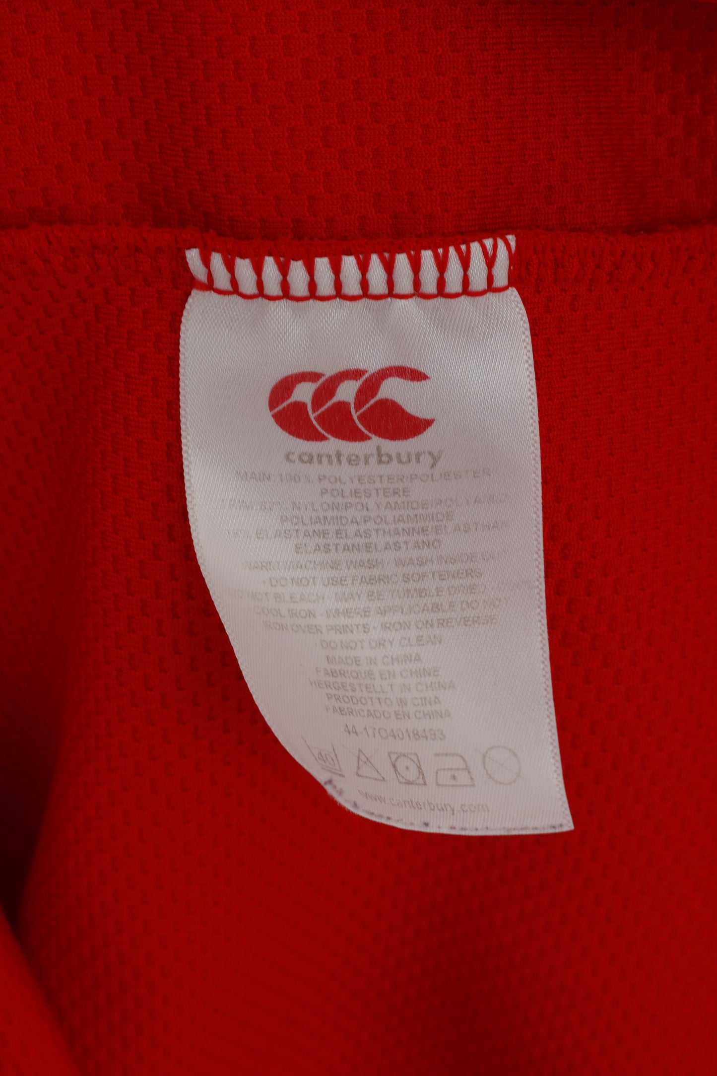 Canterbury Boys 12 Age Shirt Rouge Rugby O2 Angleterre Maillot sous Licence