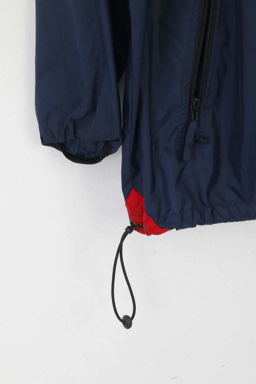 Active Manteaux Femmes 16/18 XL Veste Marine Nylon À Capuchon Zip Up Vintage Top