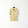 Back9 PGA Tour Hommes L Polo Beige Coton Golf Sport Vintage Boutons Détaillés Haut