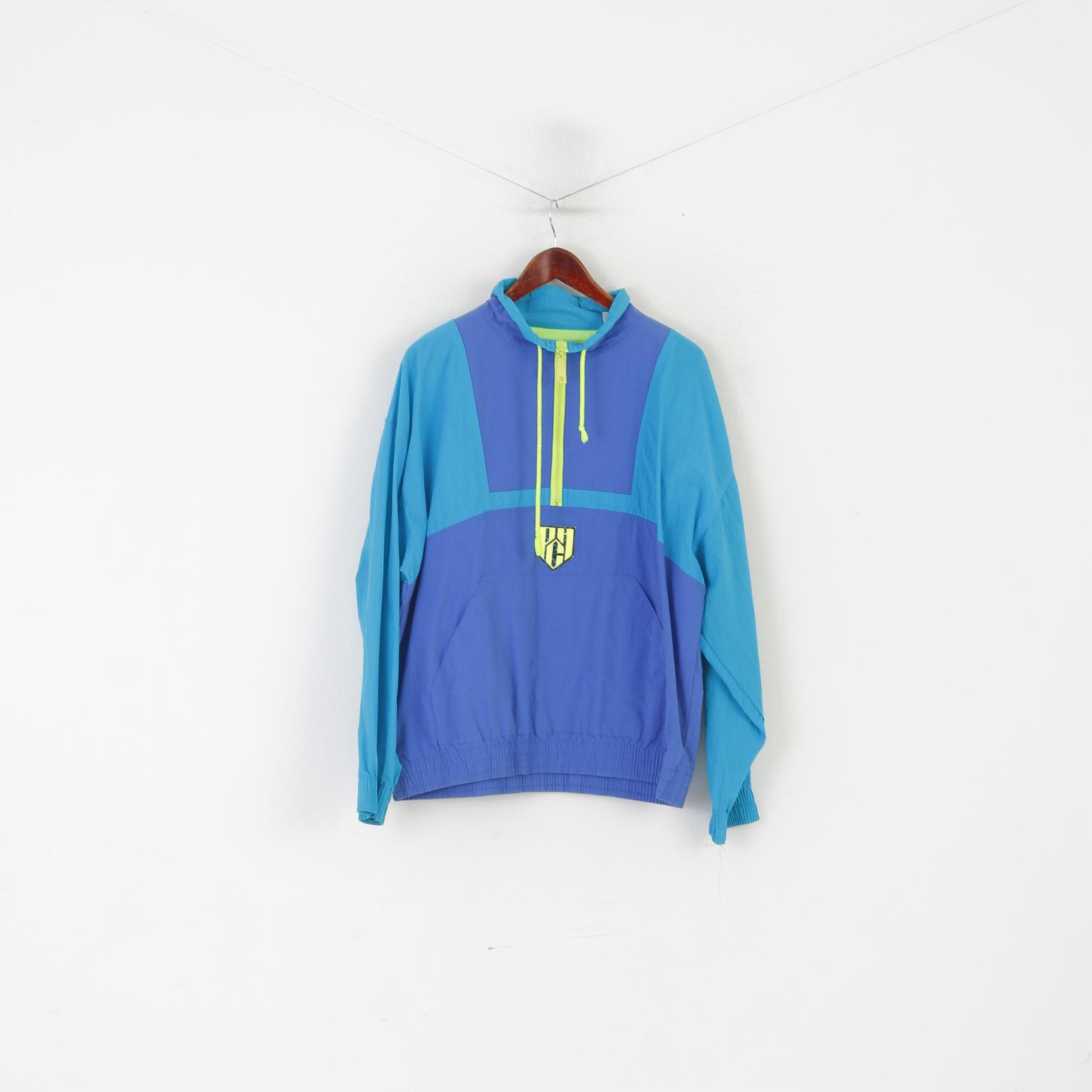 Pacific Coast Highway Men L (M) Veste pull Turquoise vintage années 80 Sport Festival Top