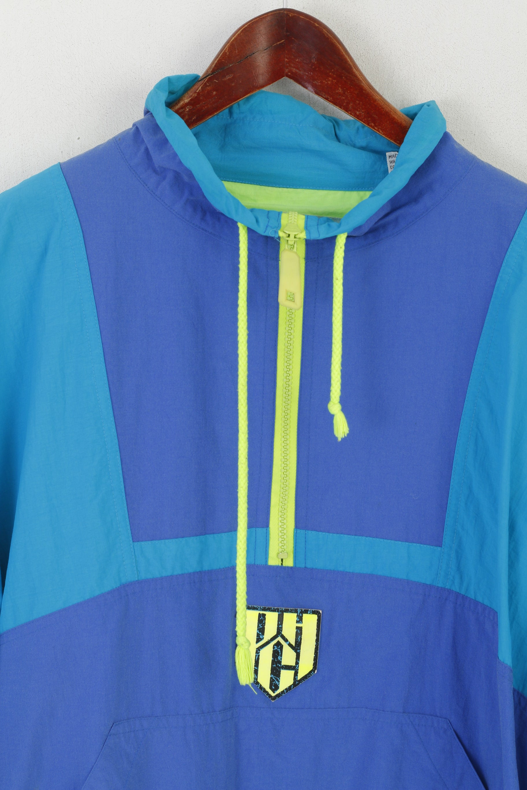 Pacific Coast Highway Men L (M) Veste pull Turquoise vintage années 80 Sport Festival Top