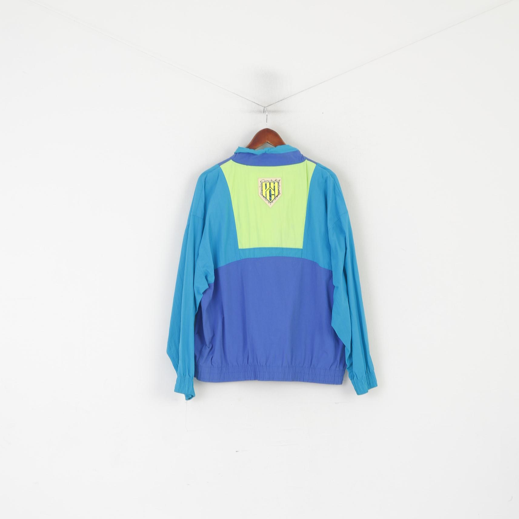 Pacific Coast Highway Men L (M) Veste pull Turquoise vintage années 80 Sport Festival Top