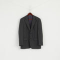 Green Woods Elite Men 40 Blazer da 102 cm Giacca monopetto in misto lana grigia di qualità