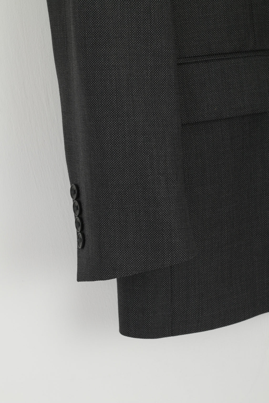 Green Woods Elite Hommes 40 102 cm Blazer Gris Mélange de Laine Veste de Qualité à Simple Boutonnage