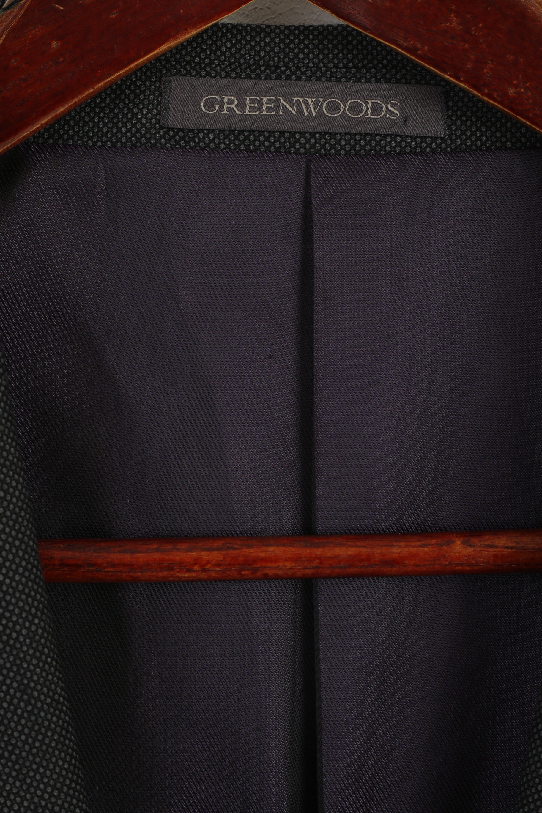 Green Woods Elite Hommes 40 102 cm Blazer Gris Mélange de Laine Veste de Qualité à Simple Boutonnage