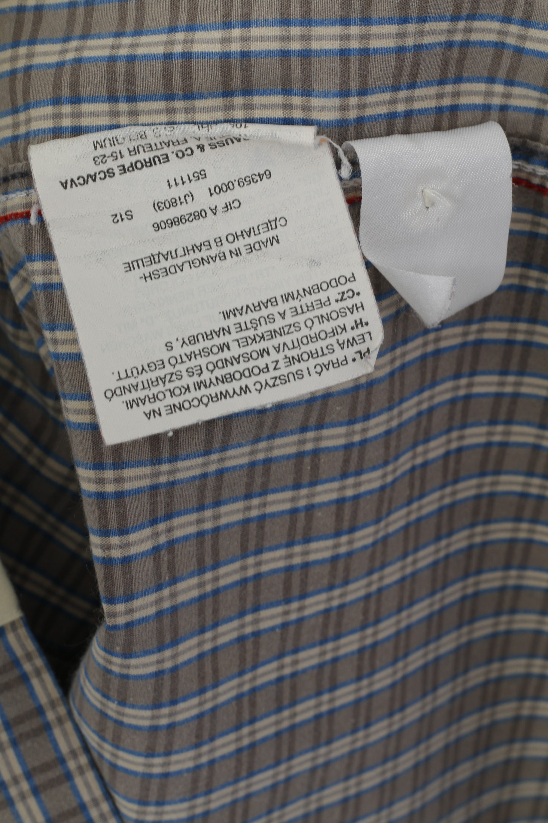 Levi's Men XXL Casual Shirt Gray Blue Checkered Cotton Standard Fit Vintage Top