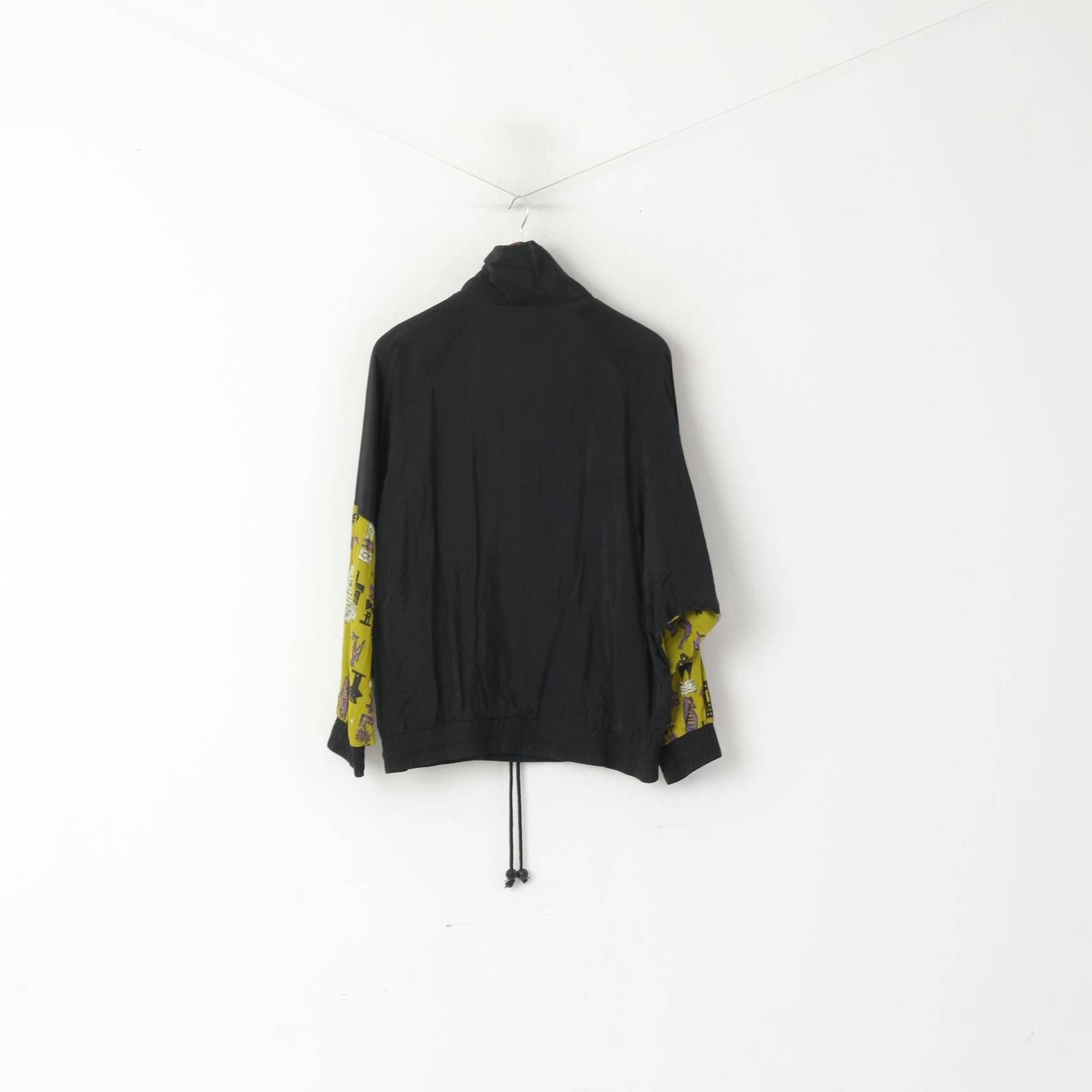 Etirel Le Style Sportif Men M Pullover Jacket Noir Vintage Knagaroo Pocket Top