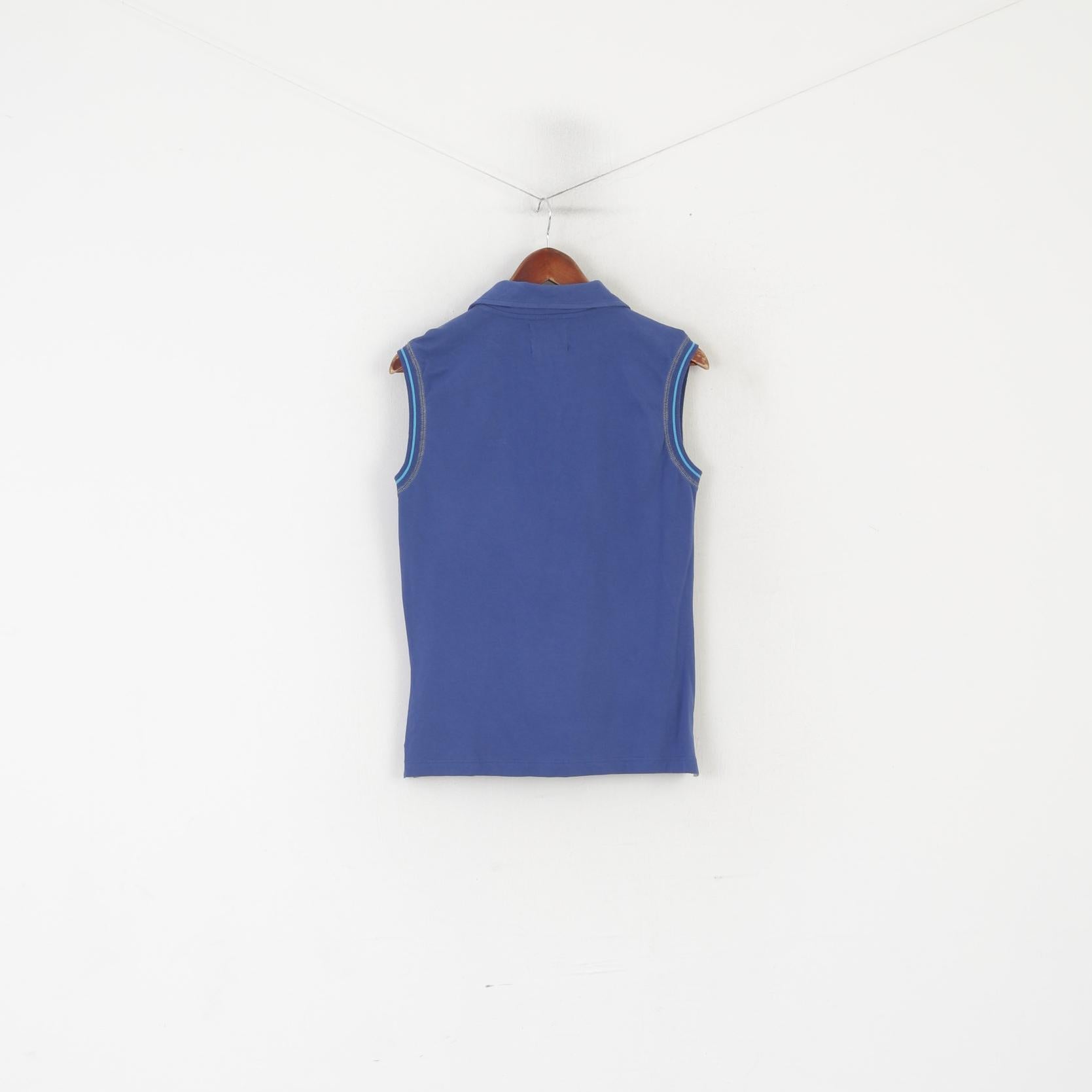 New Fila Academy Womens 16 XL Polo Shirt Blue Cotton Biella Italy Sport Top