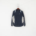 Asics Femmes 16 42 XL Veste Marine Run Activewear Fermeture Éclair Complète Manches Amovibles Haut
