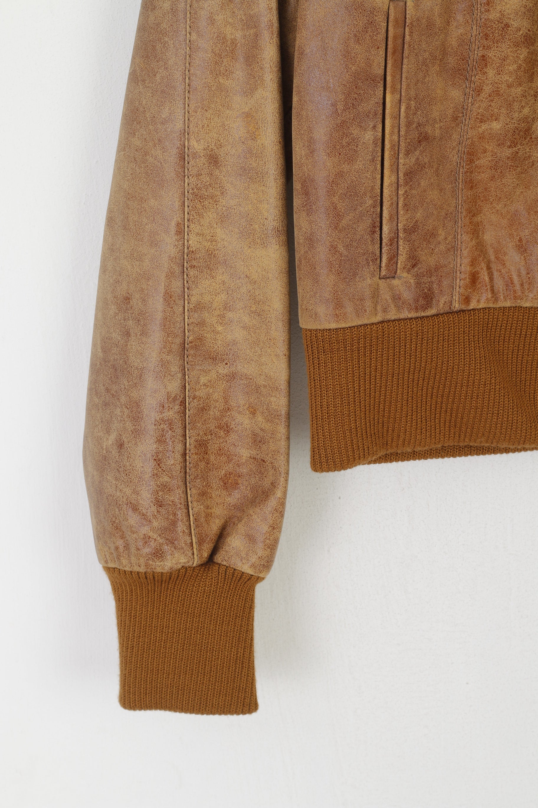 Veste soviétique pour femmes 10 S, en cuir de chameau, col montant, fermeture éclair, haut rétro