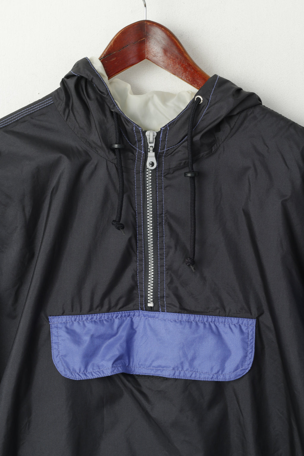 Hunde Wetter Femmes L Veste Noir Violet Pull Nylon Imperméable À Capuche Unisexe Top