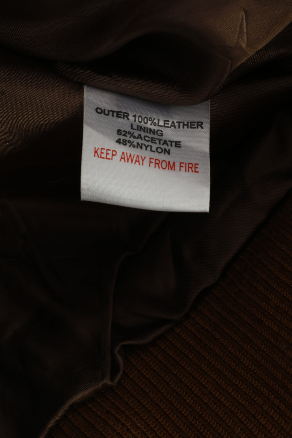 Soviet Women 10 S Jacket Camel Leather Biker Stand-Up Collar Zip Up Retro Top