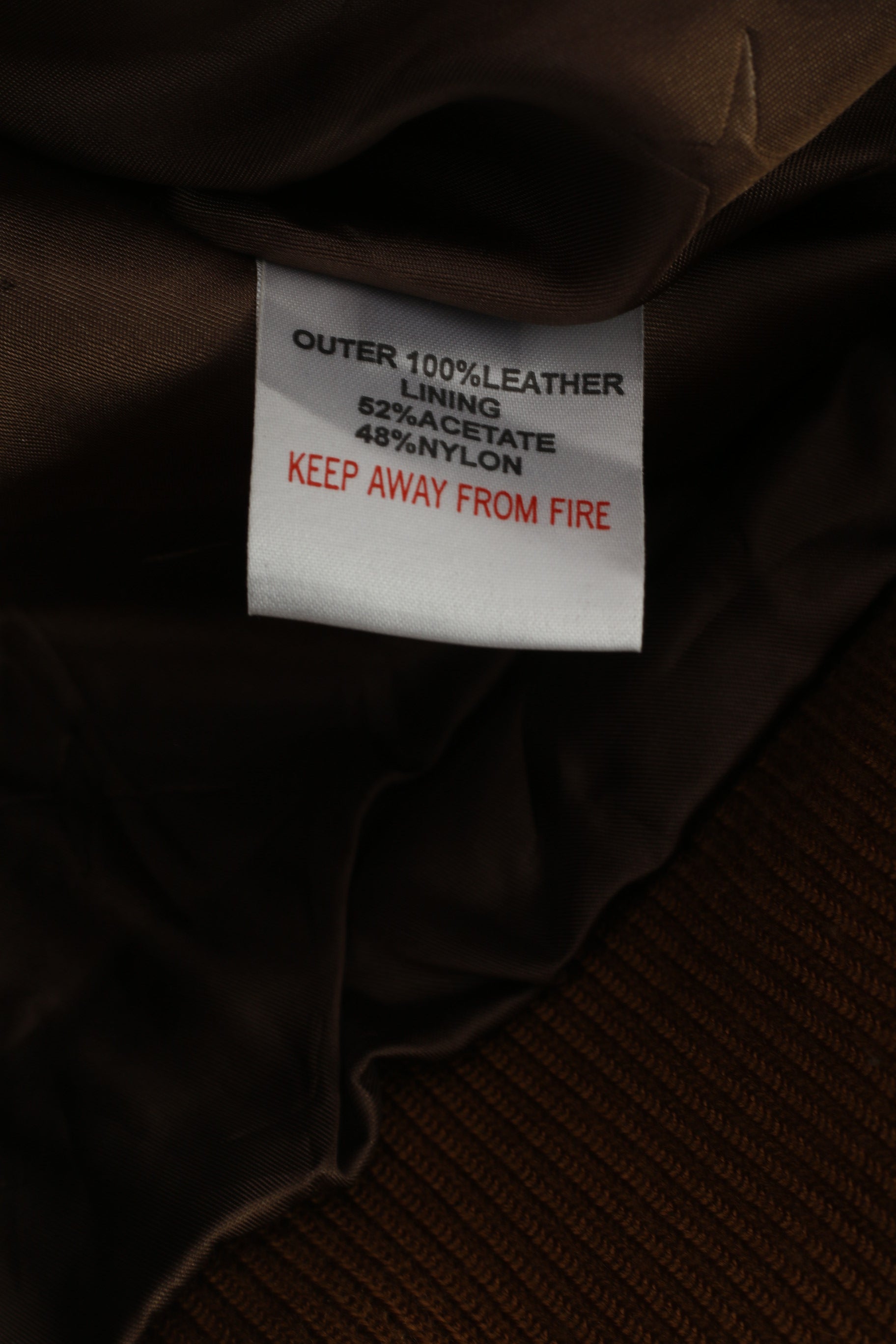 Soviet Women 10 S Jacket Camel Leather Biker Stand-Up Collar Zip Up Retro Top