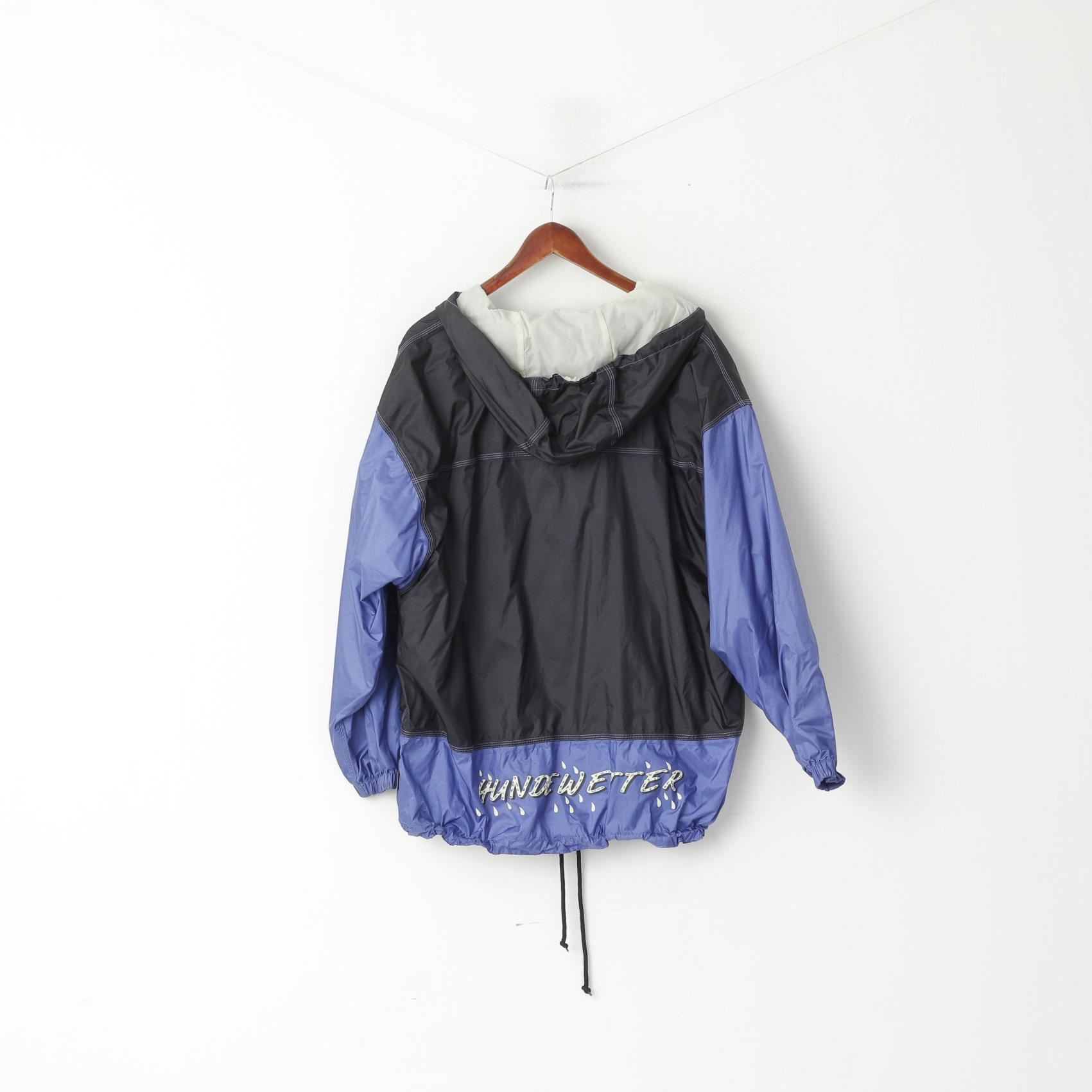 Hunde Wetter Femmes L Veste Noir Violet Pull Nylon Imperméable À Capuche Unisexe Top