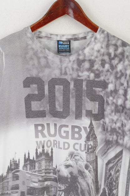 Rugby World Cup 2015 Men S Shirt Grey Graphic London IRB Licensed Sport Top